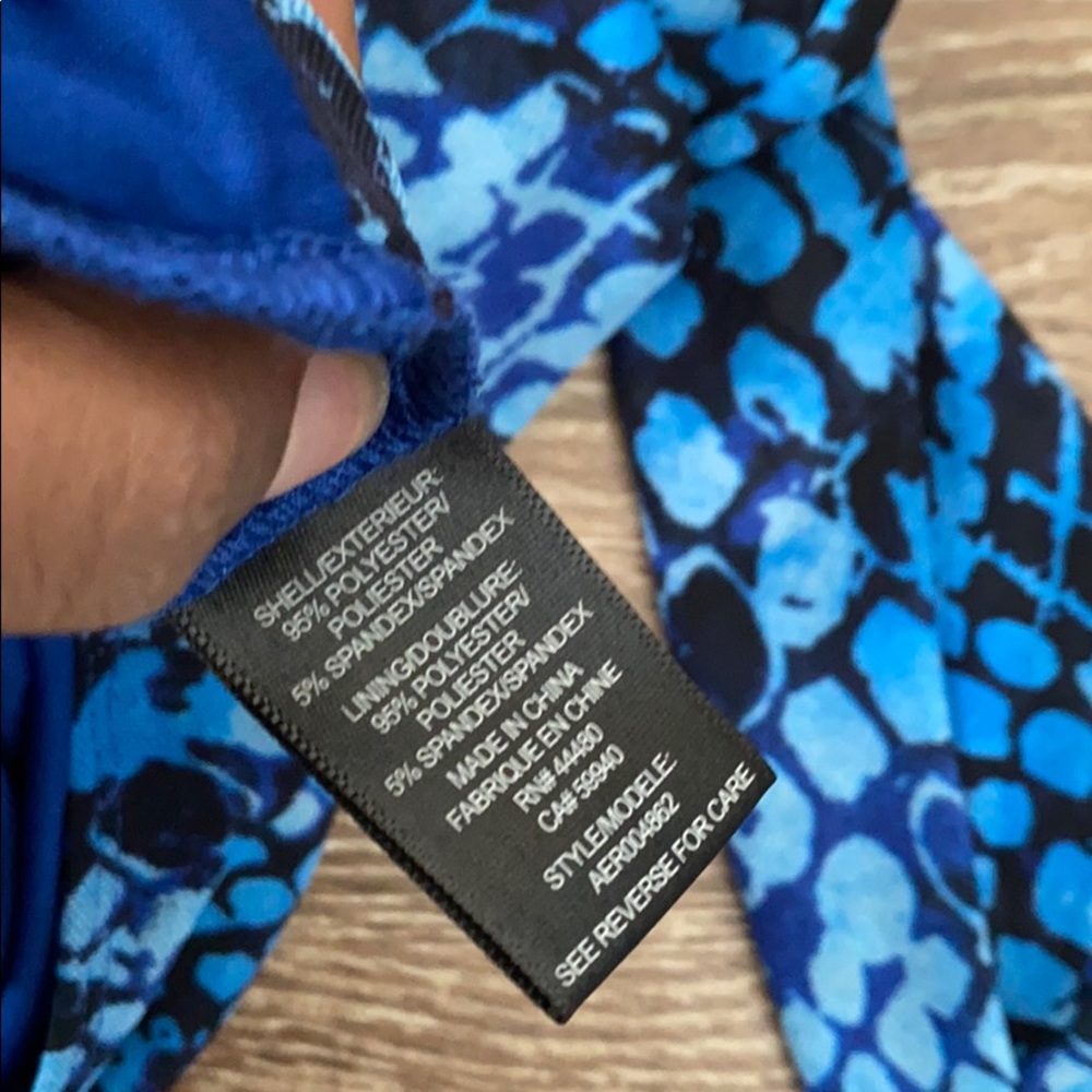 AFRM blue python The Romy thong bodysuit sz small - Picture 5 of 5